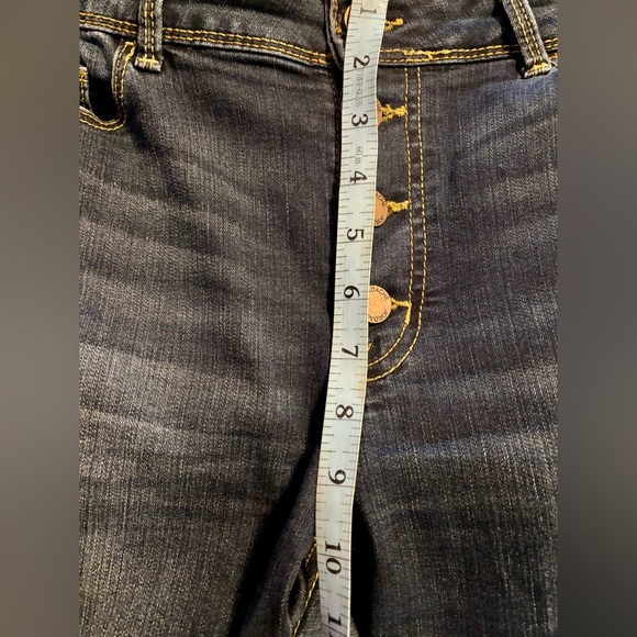 Vintage Jordache Dark Blue Skinny Jeans with Red Accents - Picture 8 of 9